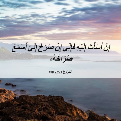 Picture 06 - اَلْخُرُوجُ 22:23 AVD - إِنْ أَسَأْتَ إِلَيْهِ - Bible Verse Picture