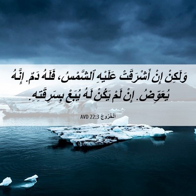 Picture 06 - اَلْخُرُوجُ 22:3 AVD - وَلَكِنْ إِنْ أَشْرَقَتْ - Bible Verse Picture