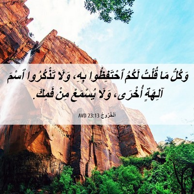 Picture 06 - اَلْخُرُوجُ 23:13 AVD - وَكُلُّ مَا قُلْتُ لَكُمُ - Bible Verse Picture