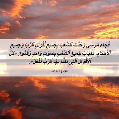 Picture 06 - اَلْخُرُوجُ 24:3 AVD - فَجَاءَ مُوسَى وَحَدَّثَ - Bible Verse Picture