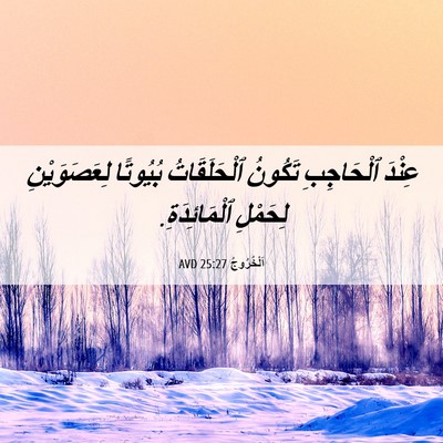 Picture 06 - اَلْخُرُوجُ 25:27 AVD - عِنْدَ ٱلْحَاجِبِ تَكُونُ - Bible Verse Picture