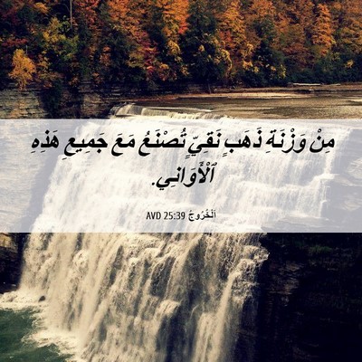 Picture 06 - اَلْخُرُوجُ 25:39 AVD - مِنْ وَزْنَةِ ذَهَبٍ - Bible Verse Picture