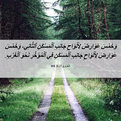 Picture 06 - اَلْخُرُوجُ 26:27 AVD - وَخَمْسَ عَوَارِضَ - Bible Verse Picture