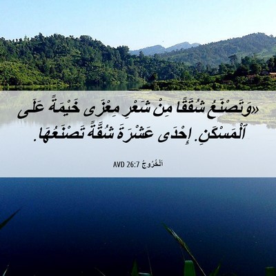 Picture 06 - اَلْخُرُوجُ 26:7 AVD - «وَتَصْنَعُ شُقَقًا مِنْ - Bible Verse Picture