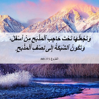 Picture 06 - اَلْخُرُوجُ 27:5 AVD - وَتَجْعَلُهَا تَحْتَ - Bible Verse Picture