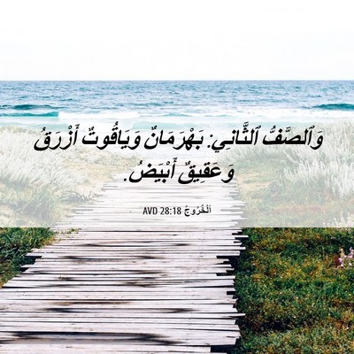 Picture 06 - اَلْخُرُوجُ 28:18 AVD - وَٱلصَّفُّ ٱلثَّانِي: - Bible Verse Picture