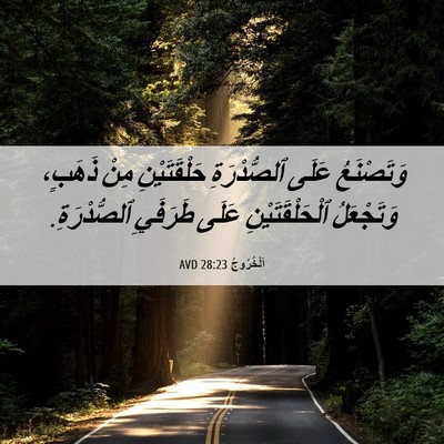 Picture 06 - اَلْخُرُوجُ 28:23 AVD - وَتَصْنَعُ عَلَى - Bible Verse Picture