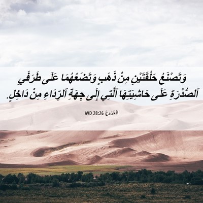 Picture 06 - اَلْخُرُوجُ 28:26 AVD - وَتَصْنَعُ حَلْقَتَيْنِ - Bible Verse Picture