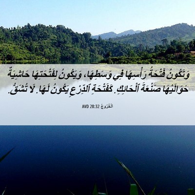 Picture 06 - اَلْخُرُوجُ 28:32 AVD - وَتَكُونُ فَتْحَةُ - Bible Verse Picture