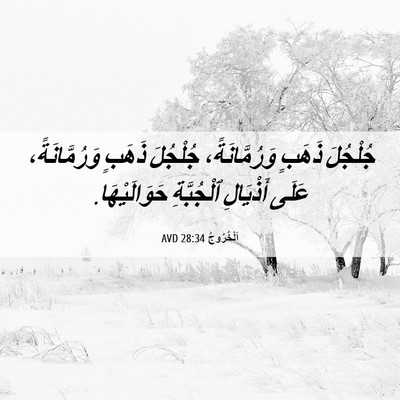 Picture 06 - اَلْخُرُوجُ 28:34 AVD - جُلْجُلَ ذَهَبٍ - Bible Verse Picture