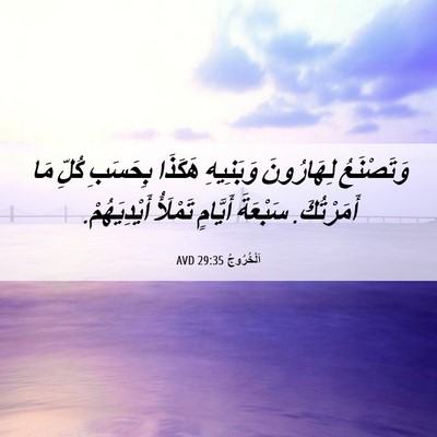 Picture 06 - اَلْخُرُوجُ 29:35 AVD - وَتَصْنَعُ لِهَارُونَ - Bible Verse Picture