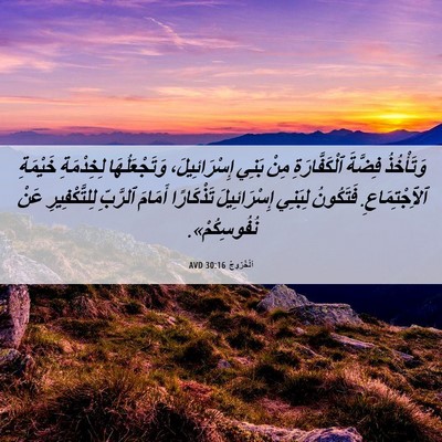 Picture 06 - اَلْخُرُوجُ 30:16 AVD - وَتَأْخُذُ فِضَّةَ - Bible Verse Picture
