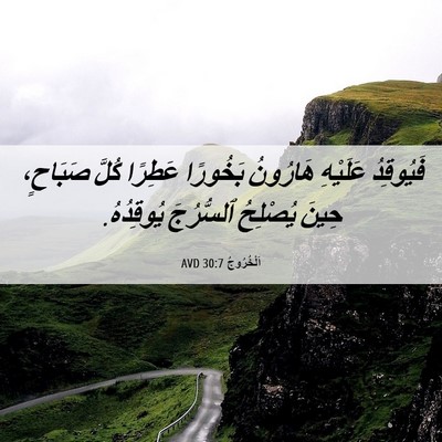 Picture 06 - اَلْخُرُوجُ 30:7 AVD - فَيُوقِدُ عَلَيْهِ - Bible Verse Picture