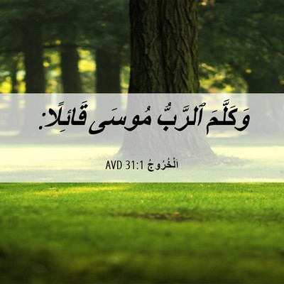 Picture 06 - اَلْخُرُوجُ 31:1 AVD - وَكَلَّمَ ٱلرَّبُّ مُوسَى - Bible Verse Picture