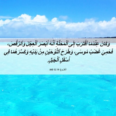 Picture 06 - اَلْخُرُوجُ 32:19 AVD - وَكَانَ عِنْدَمَا - Bible Verse Picture