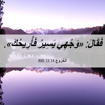 Picture 06 - اَلْخُرُوجُ 33:14 AVD - فَقَالَ: «وَجْهِي يَسِيرُ - Bible Verse Picture