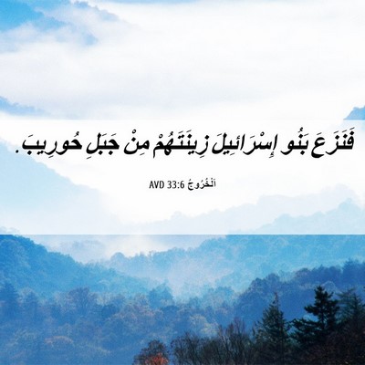 Picture 06 - اَلْخُرُوجُ 33:6 AVD - فَنَزَعَ بَنُو - Bible Verse Picture