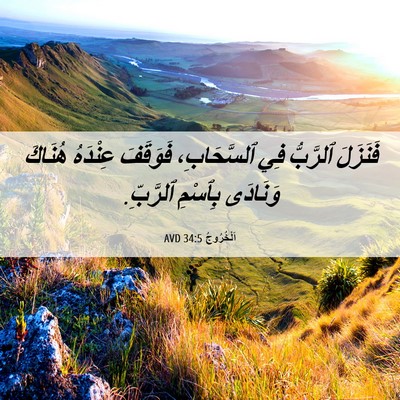 Picture 06 - اَلْخُرُوجُ 34:5 AVD - فَنَزَلَ ٱلرَّبُّ فِي - Bible Verse Picture