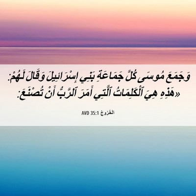 Picture 06 - اَلْخُرُوجُ 35:1 AVD - وَجَمَعَ مُوسَى كُلَّ - Bible Verse Picture