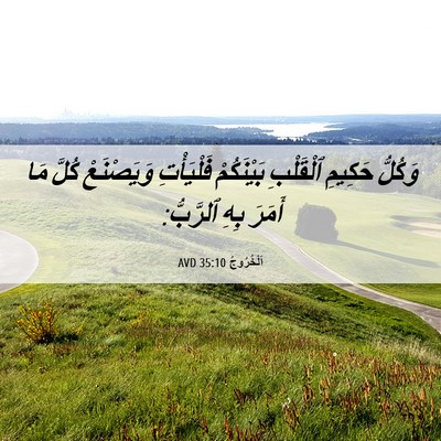 Picture 06 - اَلْخُرُوجُ 35:10 AVD - وَكُلُّ حَكِيمِ ٱلْقَلْبِ - Bible Verse Picture