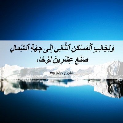 Picture 06 - اَلْخُرُوجُ 36:25 AVD - وَلِجَانِبِ ٱلْمَسْكَنِ - Bible Verse Picture