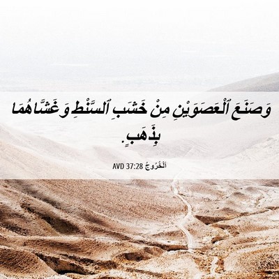 Picture 06 - اَلْخُرُوجُ 37:28 AVD - وَصَنَعَ ٱلْعَصَوَيْنِ - Bible Verse Picture
