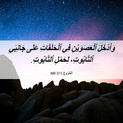 Picture 06 - اَلْخُرُوجُ 37:5 AVD - وَأَدْخَلَ ٱلْعَصَوَيْنِ - Bible Verse Picture