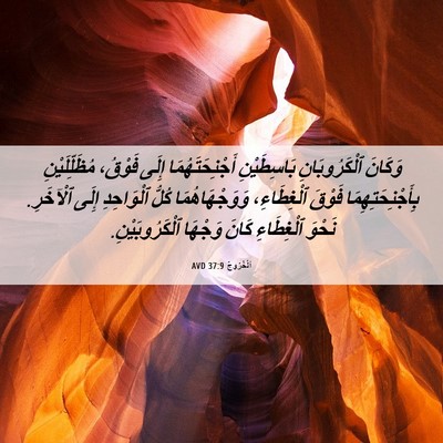 Picture 06 - اَلْخُرُوجُ 37:9 AVD - وَكَانَ ٱلْكَرُوبَانِ - Bible Verse Picture