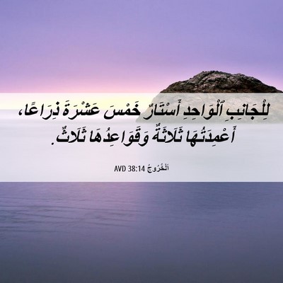 Picture 06 - اَلْخُرُوجُ 38:14 AVD - لِلْجَانِبِ ٱلْوَاحِدِ - Bible Verse Picture