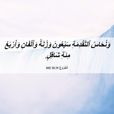 Picture 06 - اَلْخُرُوجُ 38:29 AVD - وَنُحَاسُ ٱلتَّقْدِمَةِ - Bible Verse Picture