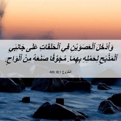Picture 06 - اَلْخُرُوجُ 38:7 AVD - وَأَدْخَلَ ٱلْعَصَوَيْنِ - Bible Verse Picture