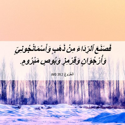 Picture 06 - اَلْخُرُوجُ 39:2 AVD - فَصَنَعَ ٱلرِّدَاءَ مِنْ - Bible Verse Picture