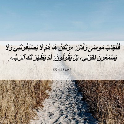 Picture 06 - اَلْخُرُوجُ 4:1 AVD - فَأَجَابَ مُوسَى وَقَالَ: - Bible Verse Picture