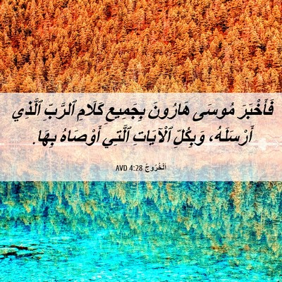 Picture 06 - اَلْخُرُوجُ 4:28 AVD - فَأَخْبَرَ مُوسَى - Bible Verse Picture