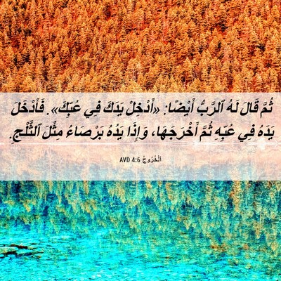 Picture 06 - اَلْخُرُوجُ 4:6 AVD - ثُمَّ قَالَ لَهُ ٱلرَّبُّ - Bible Verse Picture