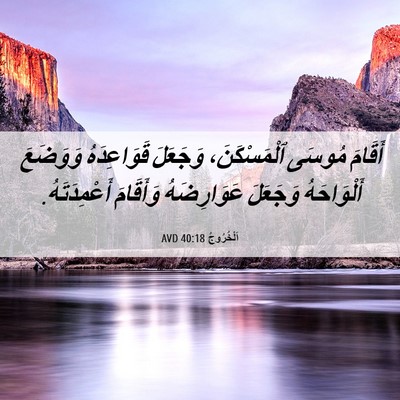 Picture 06 - اَلْخُرُوجُ 40:18 AVD - أَقَامَ مُوسَى - Bible Verse Picture