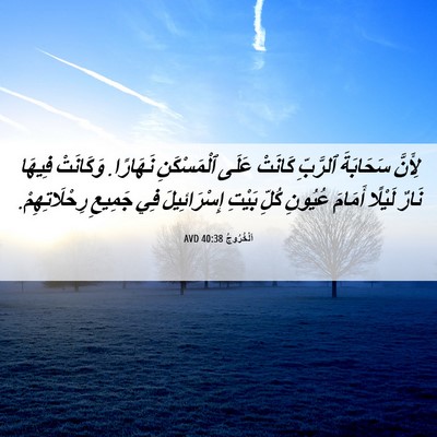 Picture 06 - اَلْخُرُوجُ 40:38 AVD - لِأَنَّ سَحَابَةَ - Bible Verse Picture