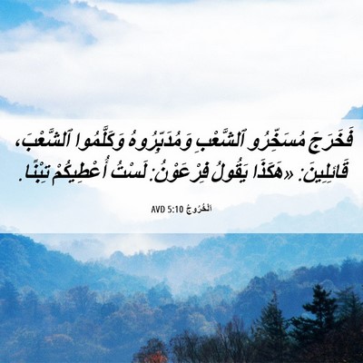 Picture 06 - اَلْخُرُوجُ 5:10 AVD - فَخَرَجَ مُسَخِّرُو - Bible Verse Picture