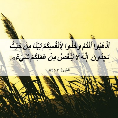 Picture 06 - اَلْخُرُوجُ 5:11 AVD - ٱذْهَبُوا أَنْتُمْ - Bible Verse Picture