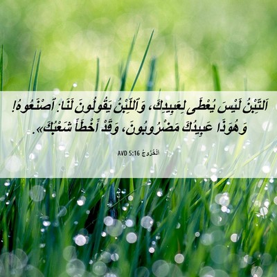 Picture 06 - اَلْخُرُوجُ 5:16 AVD - اَلتِّبْنُ لَيْسَ يُعْطَى - Bible Verse Picture