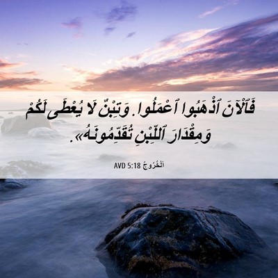 Picture 06 - اَلْخُرُوجُ 5:18 AVD - فَٱلْآنَ ٱذْهَبُوا - Bible Verse Picture
