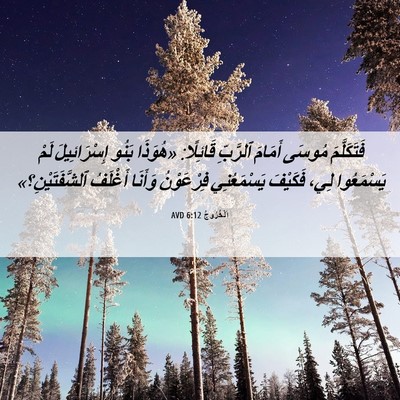 Picture 06 - اَلْخُرُوجُ 6:12 AVD - فَتَكَلَّمَ مُوسَى - Bible Verse Picture