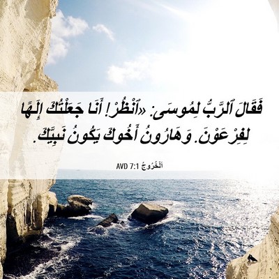 Picture 06 - اَلْخُرُوجُ 7:1 AVD - فَقَالَ ٱلرَّبُّ لِمُوسَى: - Bible Verse Picture