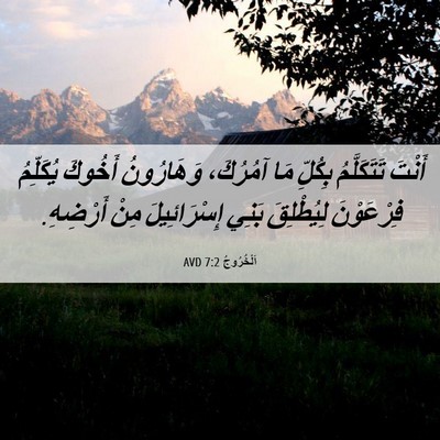 Picture 06 - اَلْخُرُوجُ 7:2 AVD - أَنْتَ تَتَكَلَّمُ - Bible Verse Picture