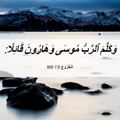 Picture 06 - اَلْخُرُوجُ 7:8 AVD - وَكَلَّمَ ٱلرَّبُّ مُوسَى - Bible Verse Picture
