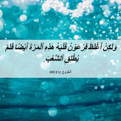 Picture 06 - اَلْخُرُوجُ 8:32 AVD - وَلَكِنْ أَغْلَظَ - Bible Verse Picture