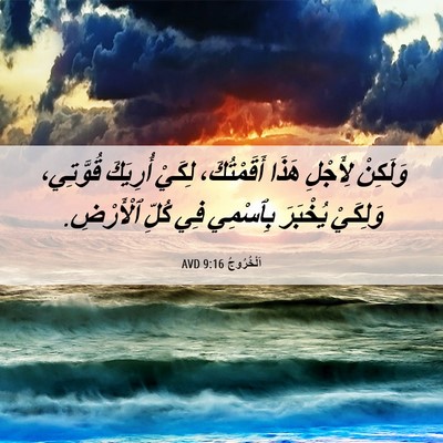 Picture 06 - اَلْخُرُوجُ 9:16 AVD - وَلَكِنْ لِأَجْلِ هَذَا - Bible Verse Picture