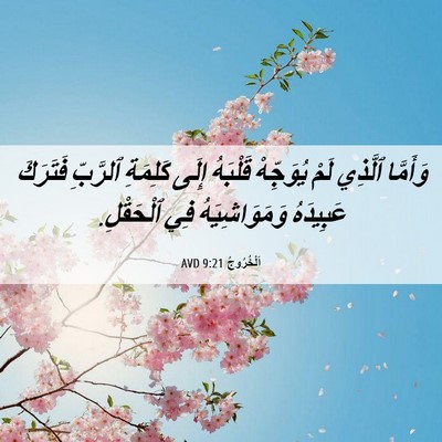 Picture 06 - اَلْخُرُوجُ 9:21 AVD - وَأَمَّا ٱلَّذِي لَمْ - Bible Verse Picture
