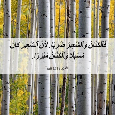 Picture 06 - اَلْخُرُوجُ 9:31 AVD - فَٱلْكَتَّانُ - Bible Verse Picture