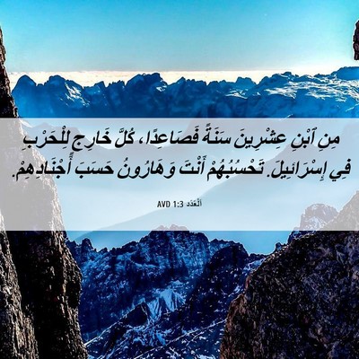 Picture 06 - اَلْعَدَد 1:3 AVD - مِنِ ٱبْنِ عِشْرِينَ - Bible Verse Picture